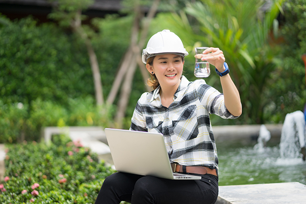 water testing sample